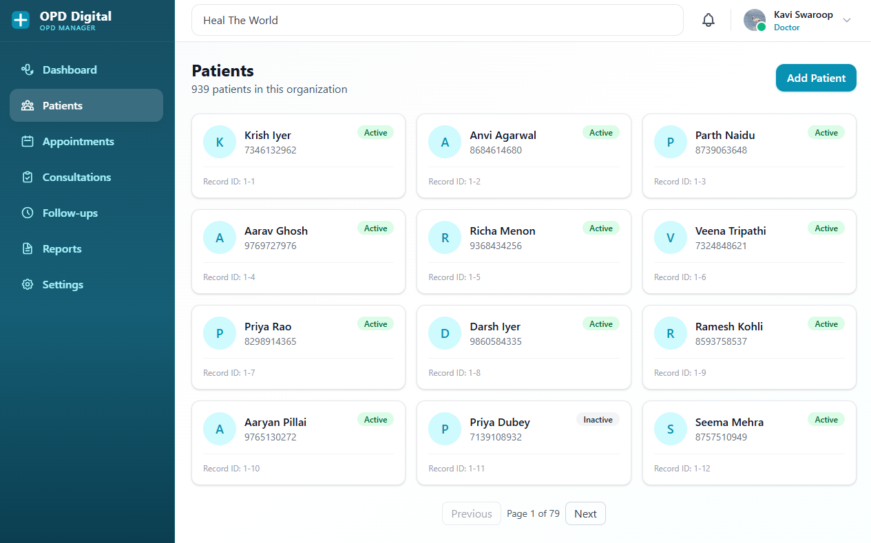 OPD Digital Appointments
